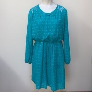 𝅺speechless Green Lace Blouson Dress Size XL